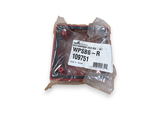 Eaton Wheelock WPSBB-R 109751 Weatherproof Back Box Red (NEW IN BOX)