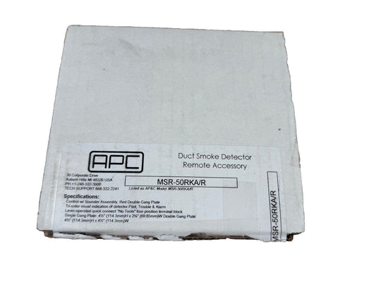 APC MSR-50RKA/R Duct Smoke Detector Remote Accessory for fire alarm systems
