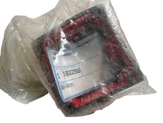 Red fire alarm control panel module 310-025271 in plastic wrap, model 103288 for commercial systems